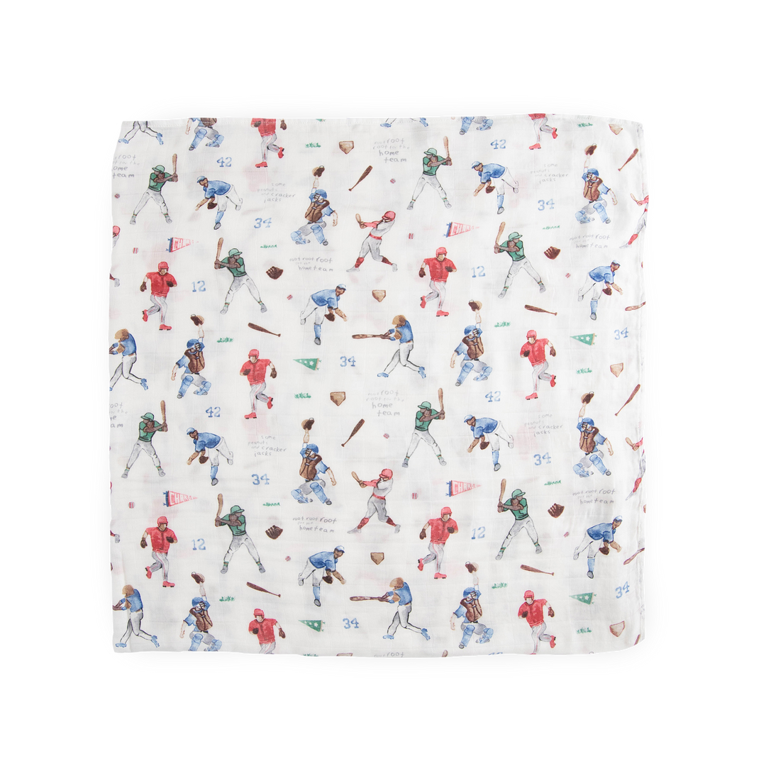 Deluxe Muslin Swaddle Blanket 2 Pack - Home Run 2