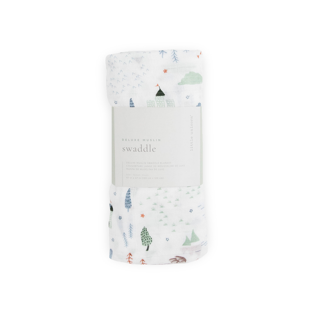 Infant-friendly Little Unicorn Deluxe Muslin Swaddle Blanket - Dragon Days, muslin blankets baby