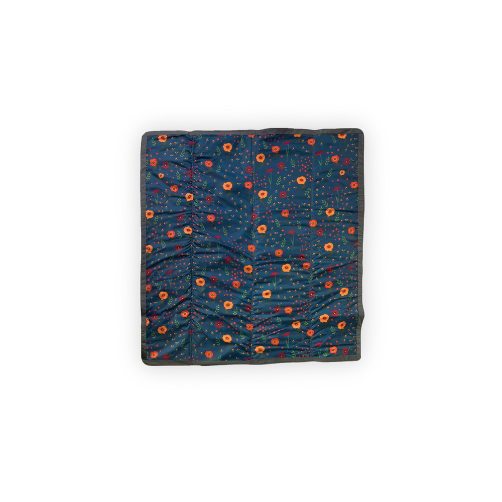 Durable Midnight Poppy outdoor throw blanket by Little Unicorn, ideal for family outings and outdoor adventures