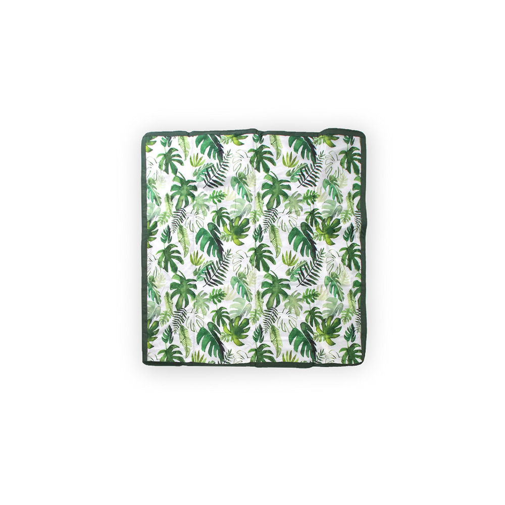 Tropical Leaf Outdoor Blanket by Little Unicorn, a soft outdoor throw blanket ideal for backyard fun or travel.