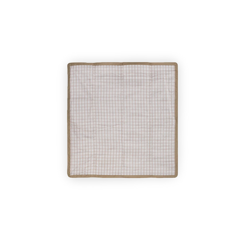 Spread out Little Unicorn Outdoor Blanket - Beige Buffalo Check, best outdoor blanket for camping or lounging