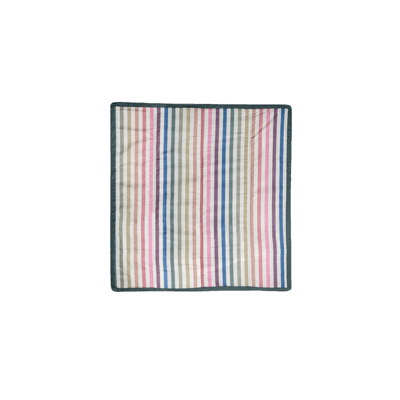 Spread on grass, Little Unicorn Outdoor Blanket - Chroma Rugby Stripe makes the best outdoor blanket for all seasons.