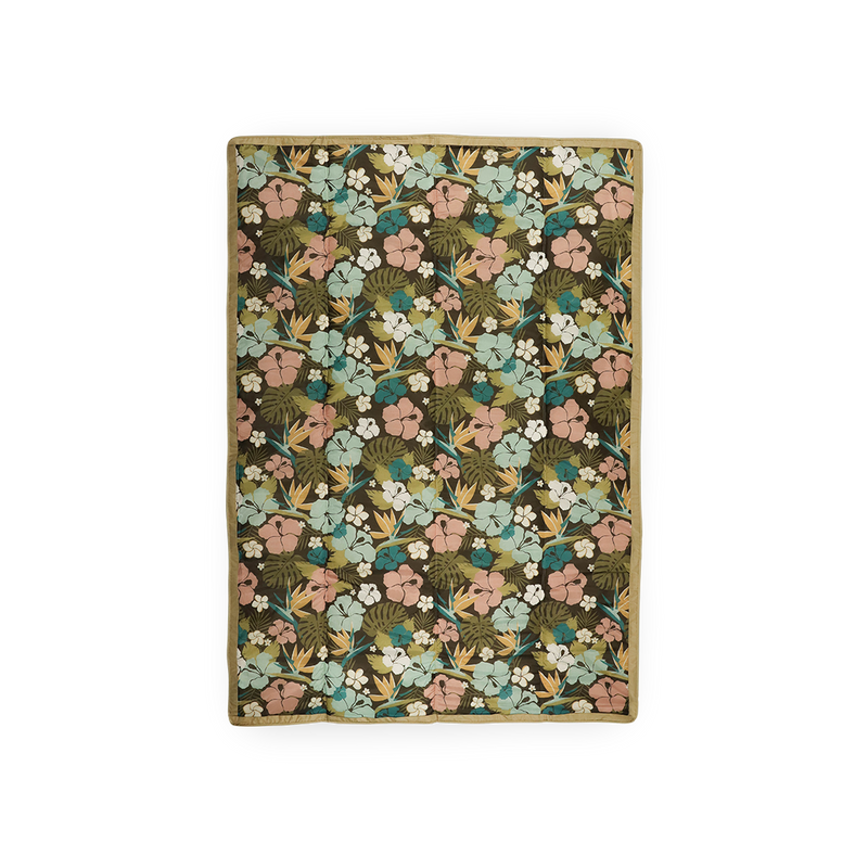 Soft and foldable, Little Unicorn Outdoor Blanket - Hibiscus is the best outdoor blanket for park and beach outings.