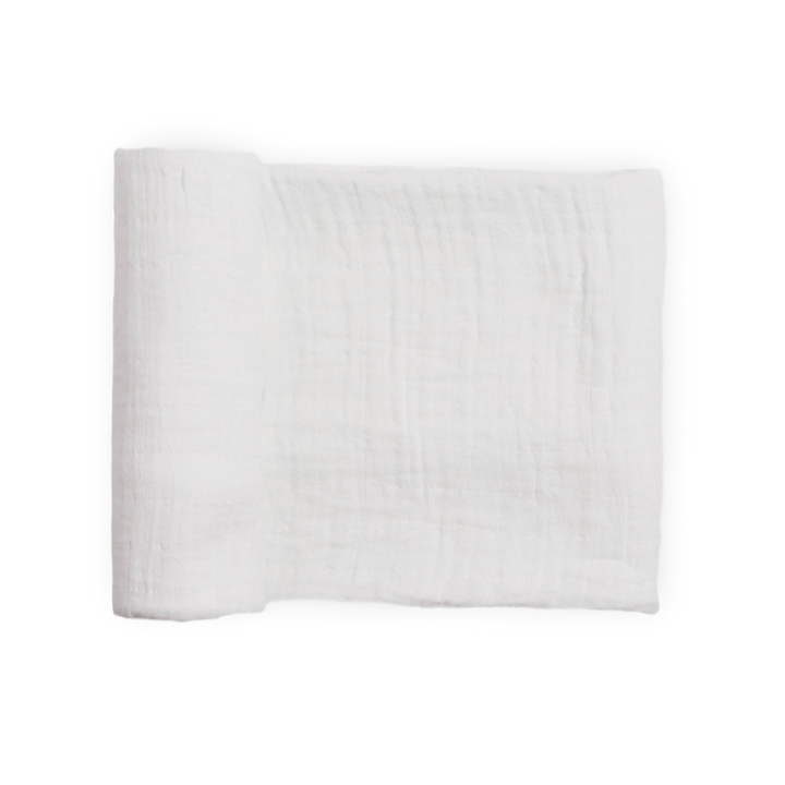 Little Unicorn Organic Cotton Muslin Swaddle Blanket in White, soft baby blanket for newborns.