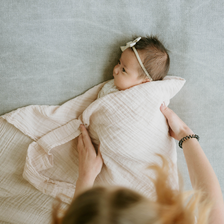 Soft and breathable muslin for swaddling, Little Unicorn Organic Cotton Rosie Swaddle Blanket.
