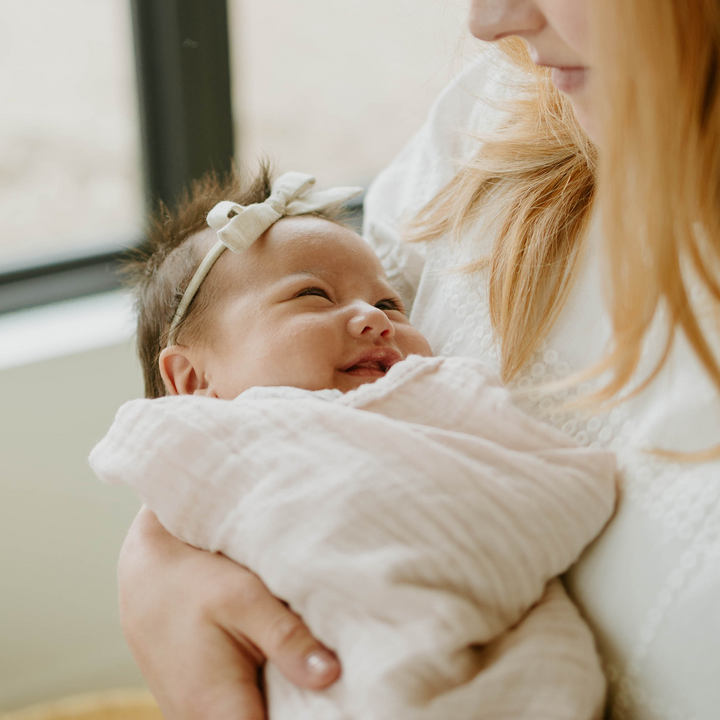 Little Unicorn Organic Cotton Muslin Swaddle Blanket in Rosie, versatile swaddle cloth muslin.