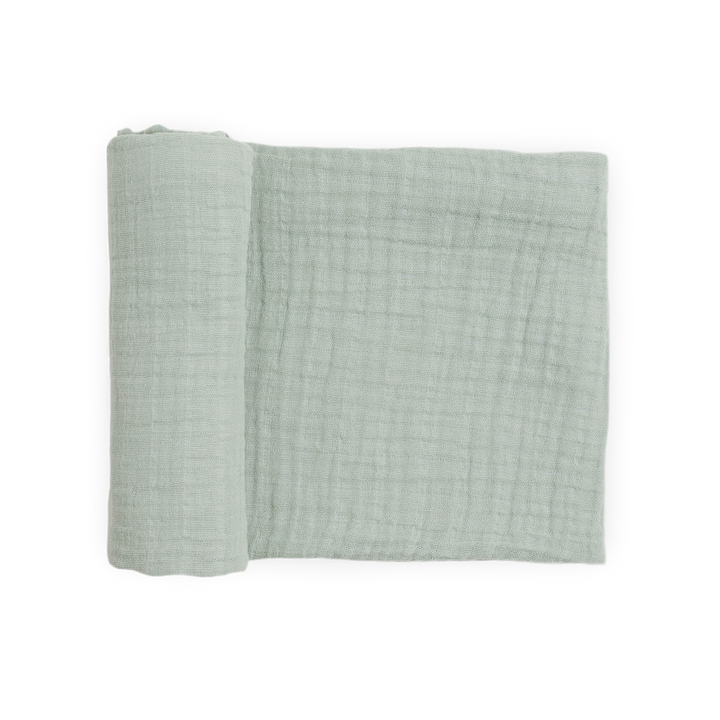 Little Unicorn Organic Cotton Muslin Swaddle Blanket - White Sage, perfect muslin swaddle for your newborn