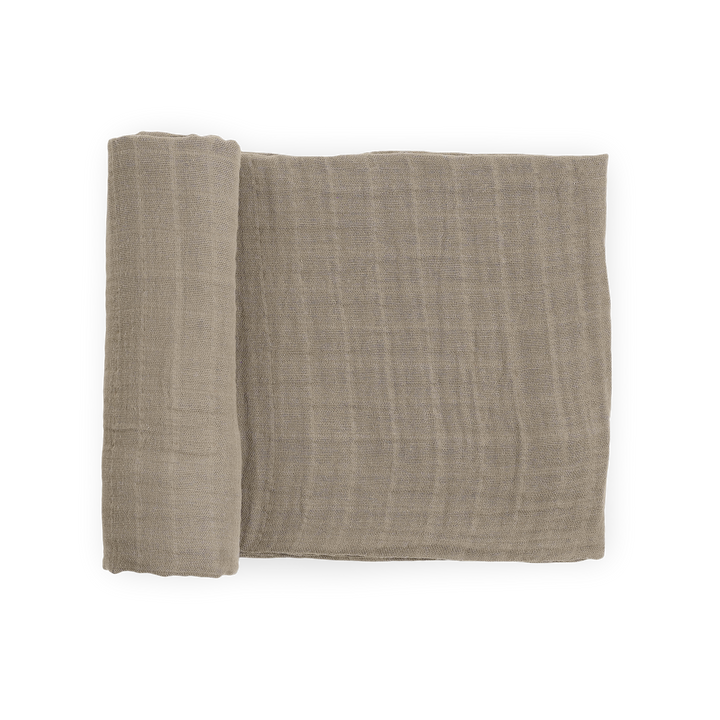 Little Unicorn Organic Cotton Muslin Swaddle Blanket in Driftwood, soft baby blanket for newborns.