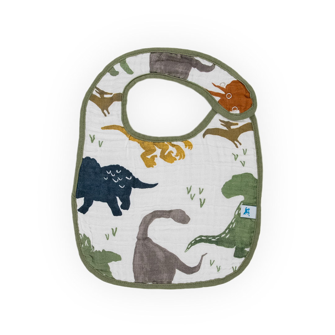 Classic 3 Pack Bibs by Little Unicorn - Dino Friends 2, perfect for mealtime