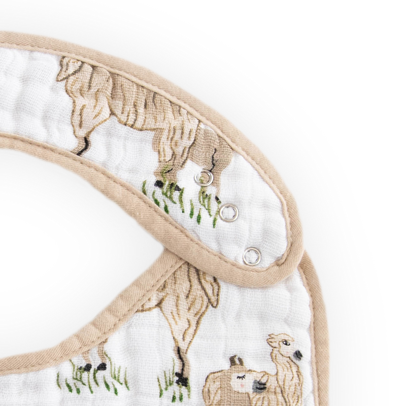 Soft Little Unicorn Cotton Muslin Classic Bib 3 Pack - Llama Llama, baby bibs for everyday use