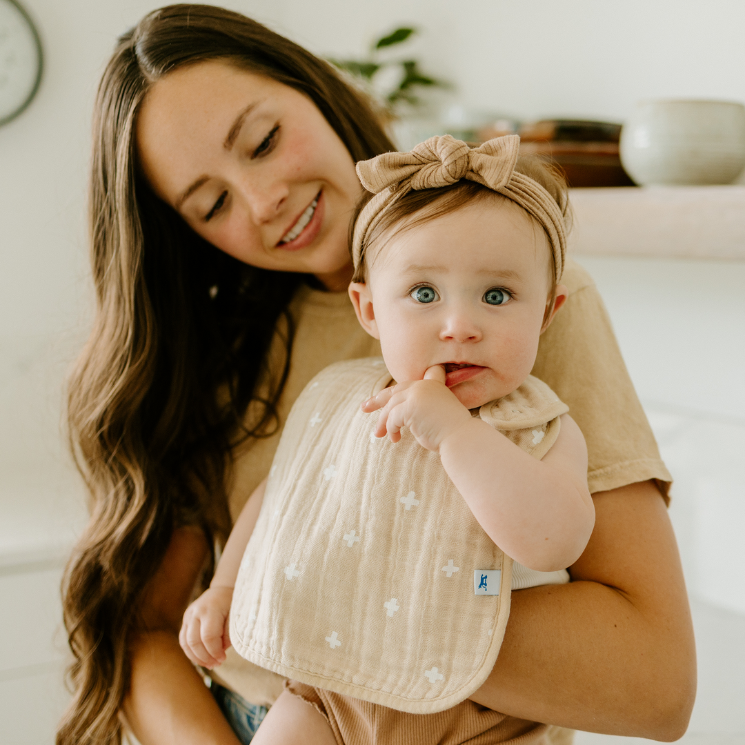 Three Little Unicorn Cotton Muslin Classic Bibs - Llama Llama, best baby bibs for messy mealtimes