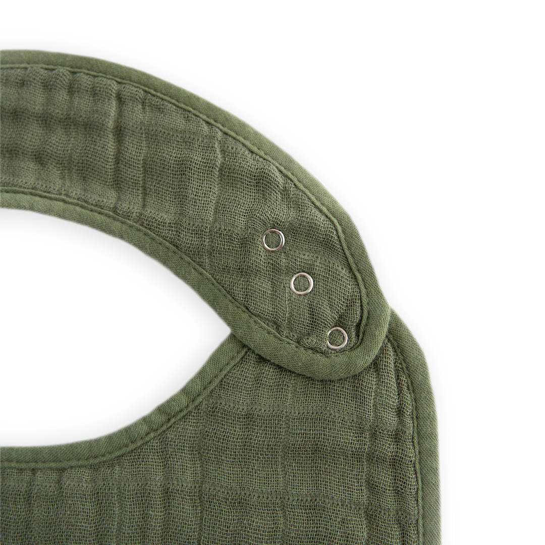 Soft muslin bibs in Fern 2 by Little Unicorn, ideal for baby boys or girls