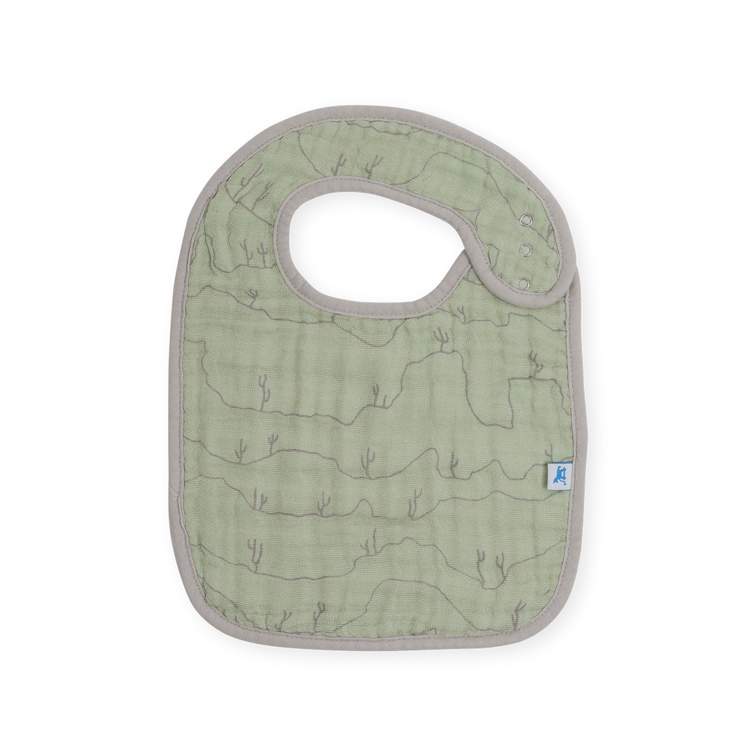 Stacked view of Little Unicorn Cotton Muslin Classic Bib 3 Pack - Adobe Checker, perfect lightweight bib baby set.