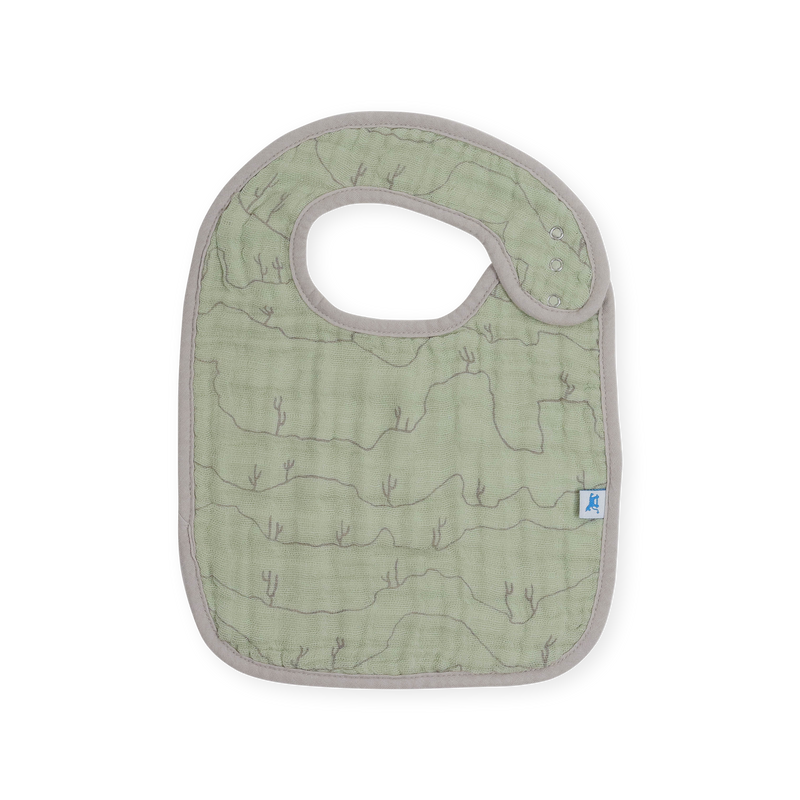 Stacked view of Little Unicorn Cotton Muslin Classic Bib 3 Pack - Adobe Checker, perfect lightweight bib baby set.