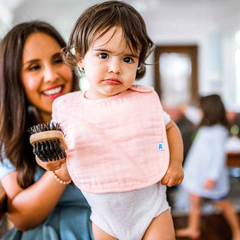 Little Unicorn Cotton Muslin Classic Bib 3 Pack - Watercolor Roses, cute and functional bibs for babies