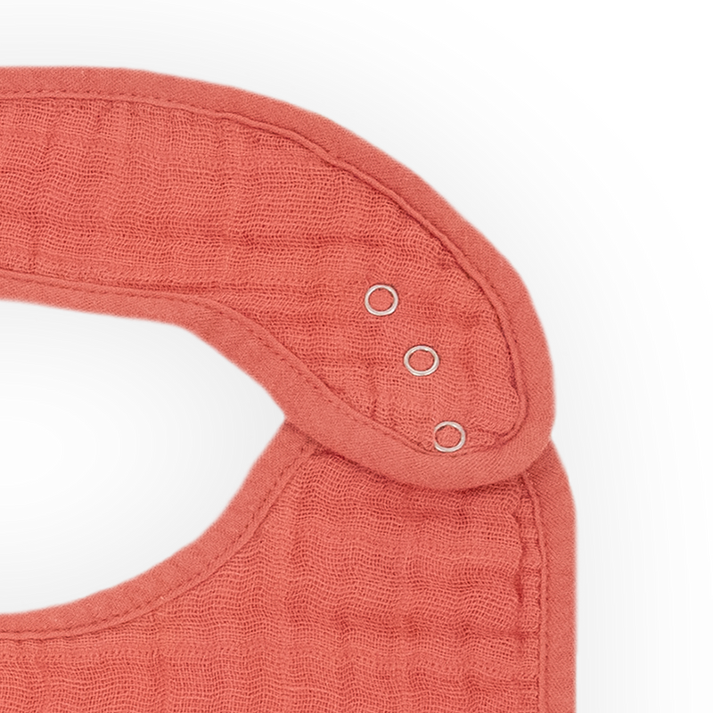 Set of three Little Unicorn Cotton Muslin Classic Bibs - Light Pink, stylish bibs for baby boy or girl