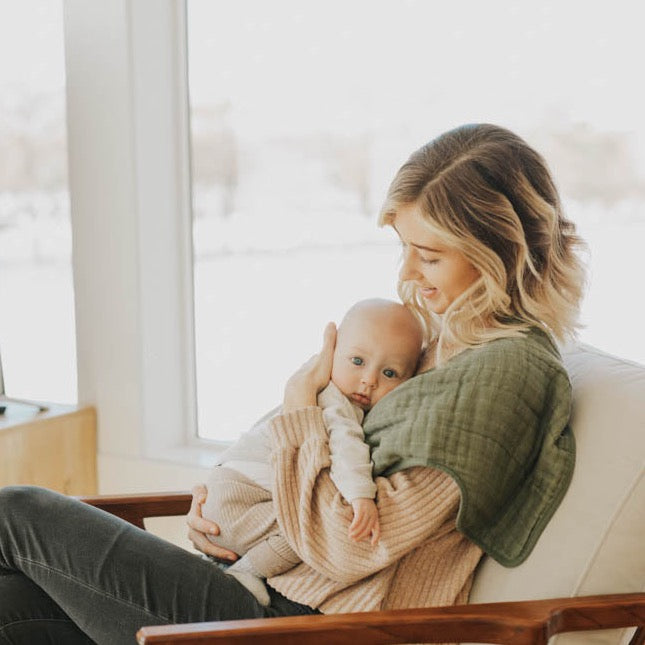 Soft Fern burping cloths from Little Unicorn, ideal for feeding and cleanups