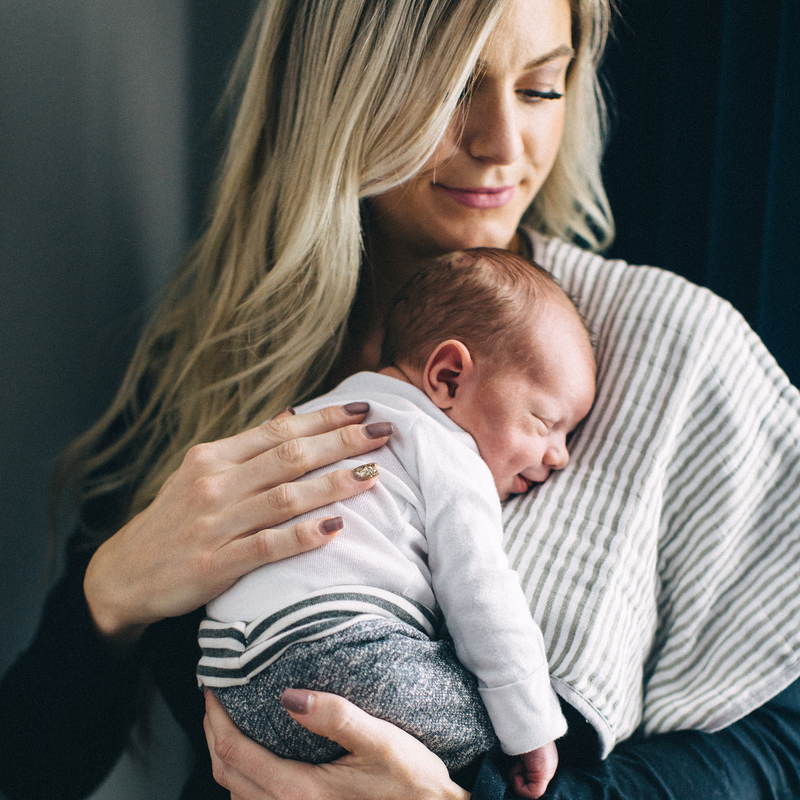 Soft Grey Stripe burp cloths from Little Unicorn, ideal for feeding and burping