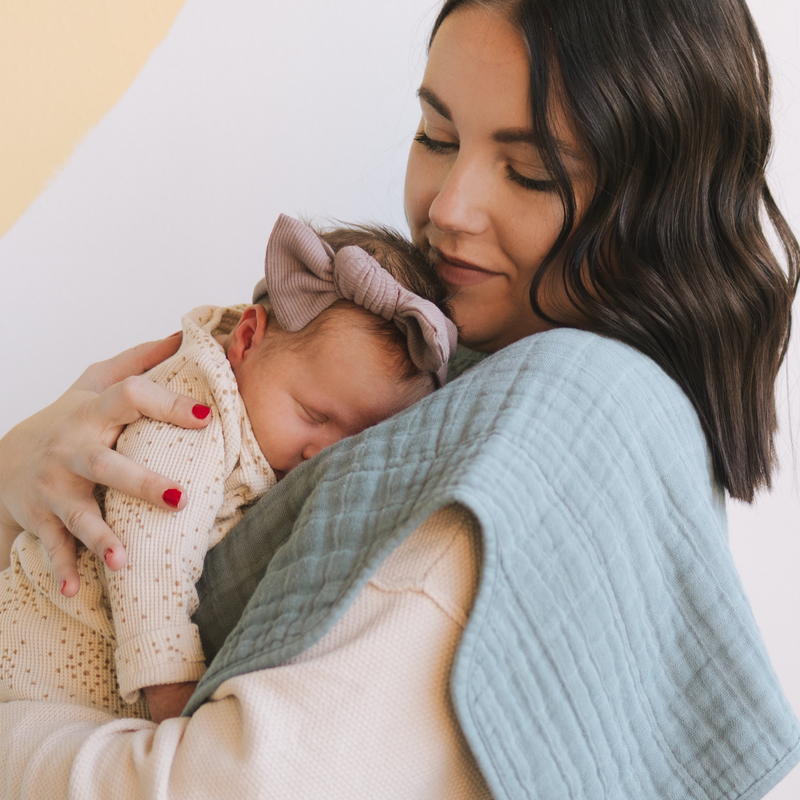 Sea Cotton Muslin Burp Cloth 2 Pack by Little Unicorn, practical diaper changing pad for infants