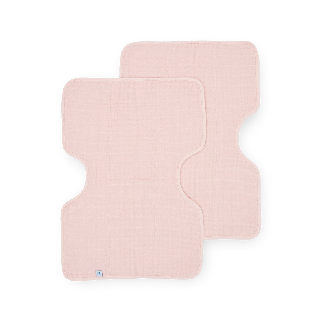 Little Unicorn Cotton Muslin Burp Cloth 2 Pack - Light Pink, soft and absorbent muslin burp cloths for newborns