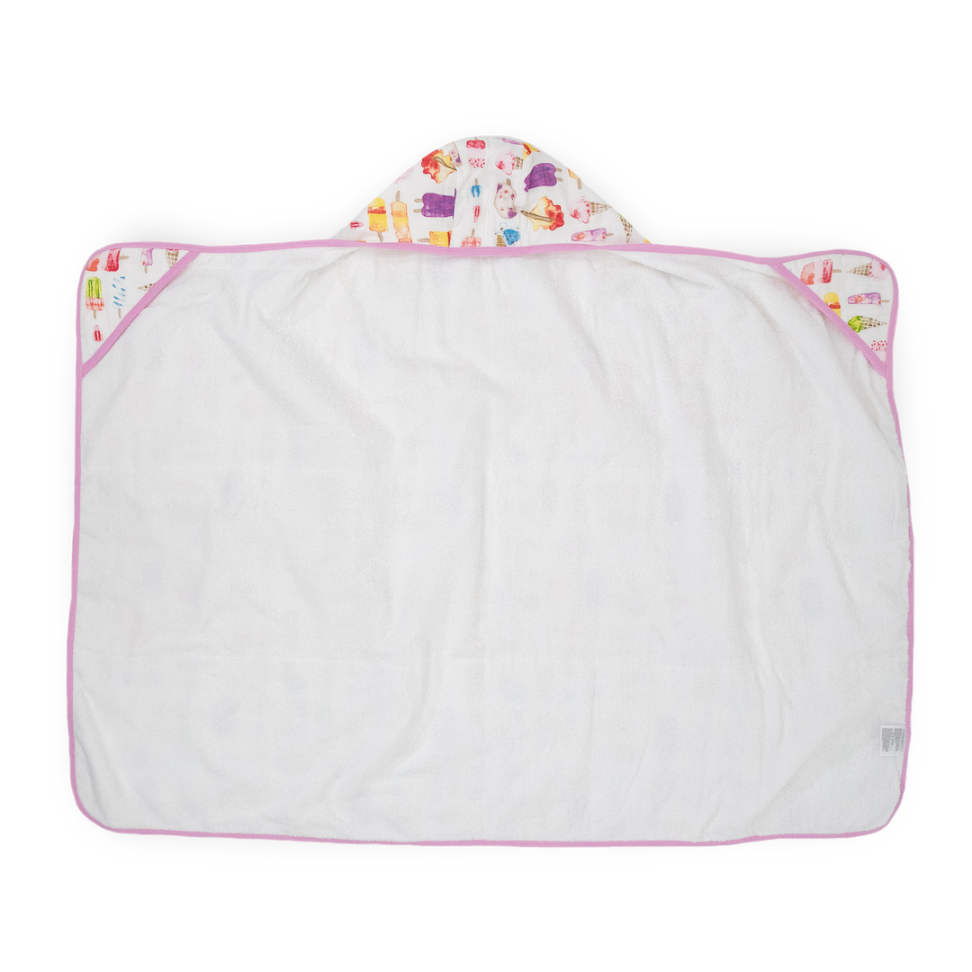 Brain Freeze hooded baby towel by Little Unicorn, cozy and absorbent for toddlers