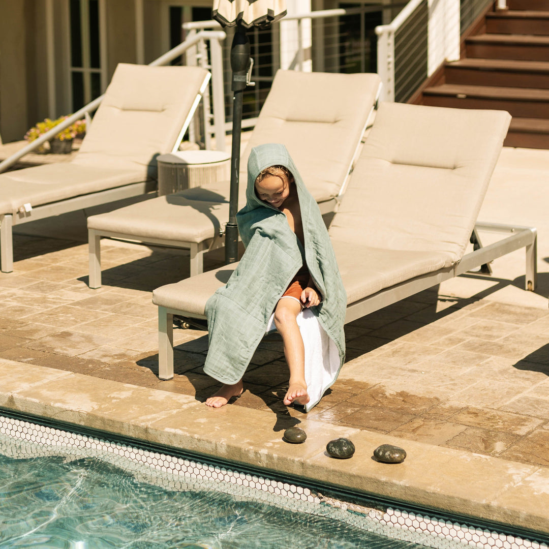 Fun Sea baby towel with hood by Little Unicorn, soft and absorbent for bath