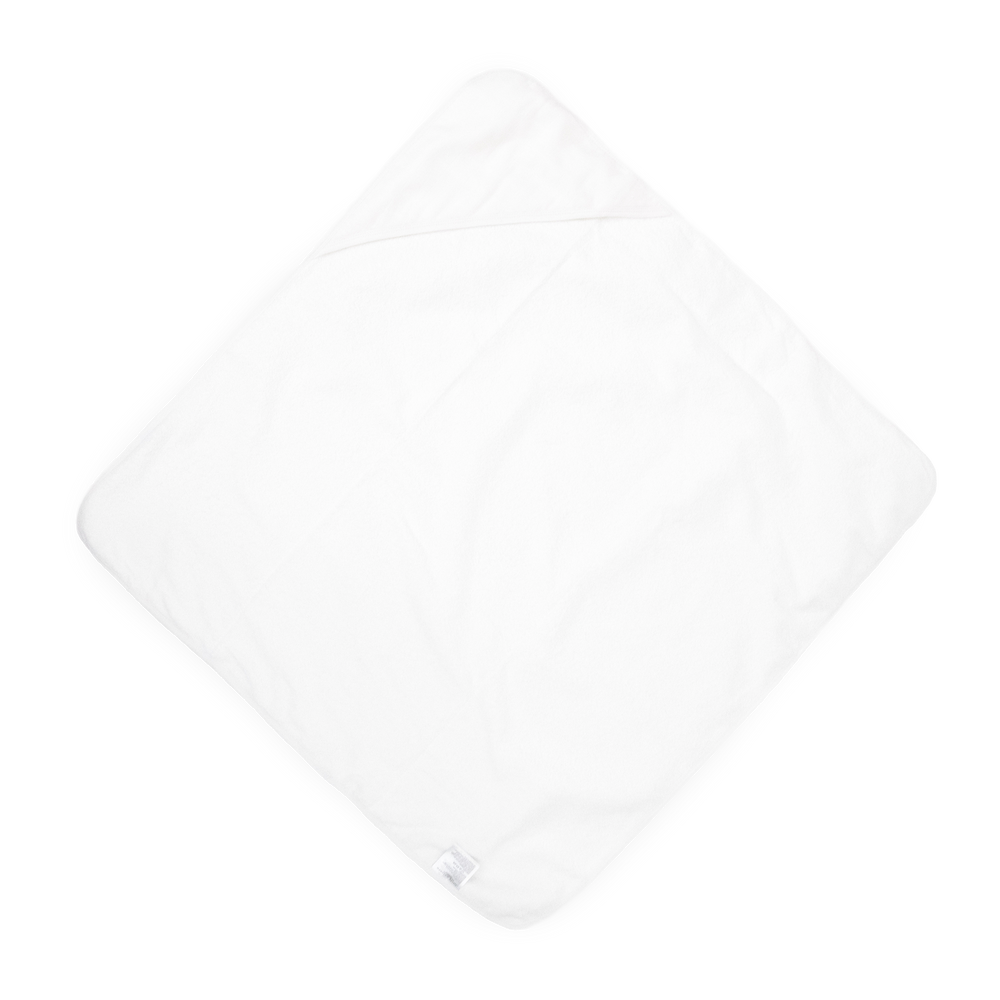 Cozy hooded baby towel by Little Unicorn, Infant Hooded Towel - White, perfect for keeping infants warm after bath