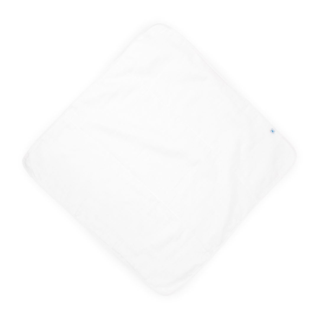 Little Unicorn Infant Hooded Towel - White featuring simple classic design, soft baby bath towel for newborns