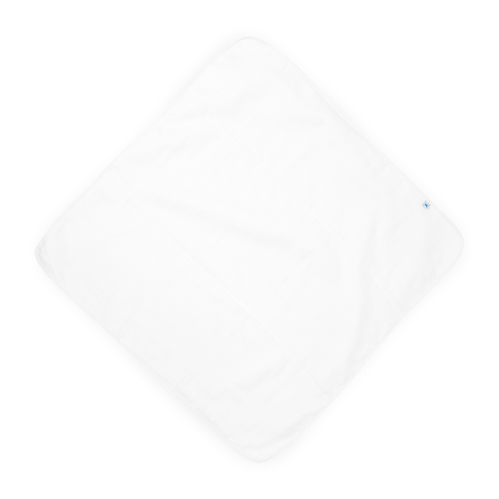 Little Unicorn Infant Hooded Towel - White featuring simple classic design, soft baby bath towel for newborns