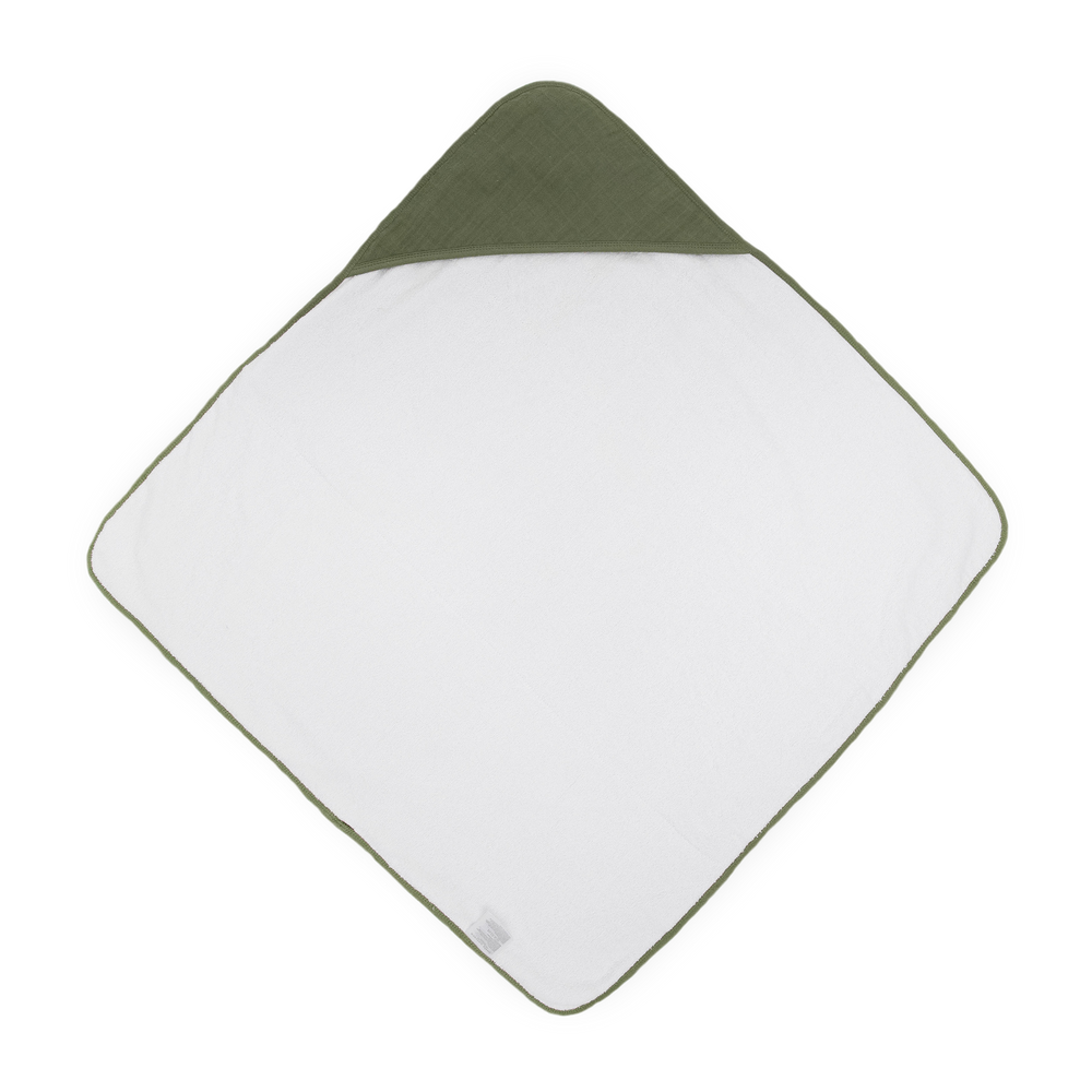 Cozy hooded baby towel by Little Unicorn, Infant Hooded Towel - Fern, perfect for keeping infants warm after bath