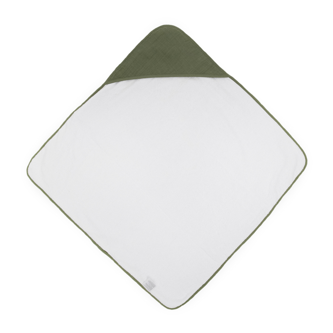 Cozy hooded baby towel by Little Unicorn, Infant Hooded Towel - Fern, perfect for keeping infants warm after bath