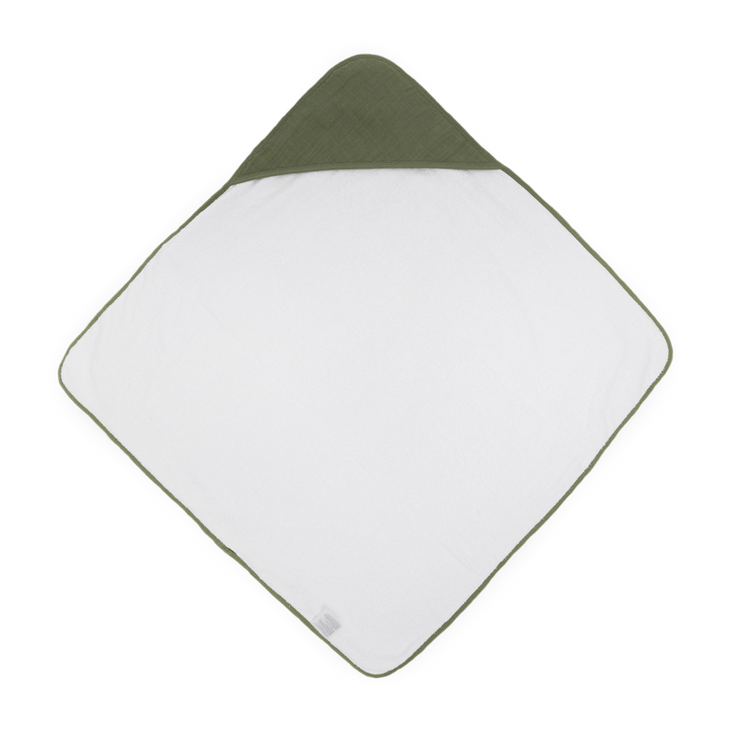 Cozy hooded baby towel by Little Unicorn, Infant Hooded Towel - Fern, perfect for keeping infants warm after bath