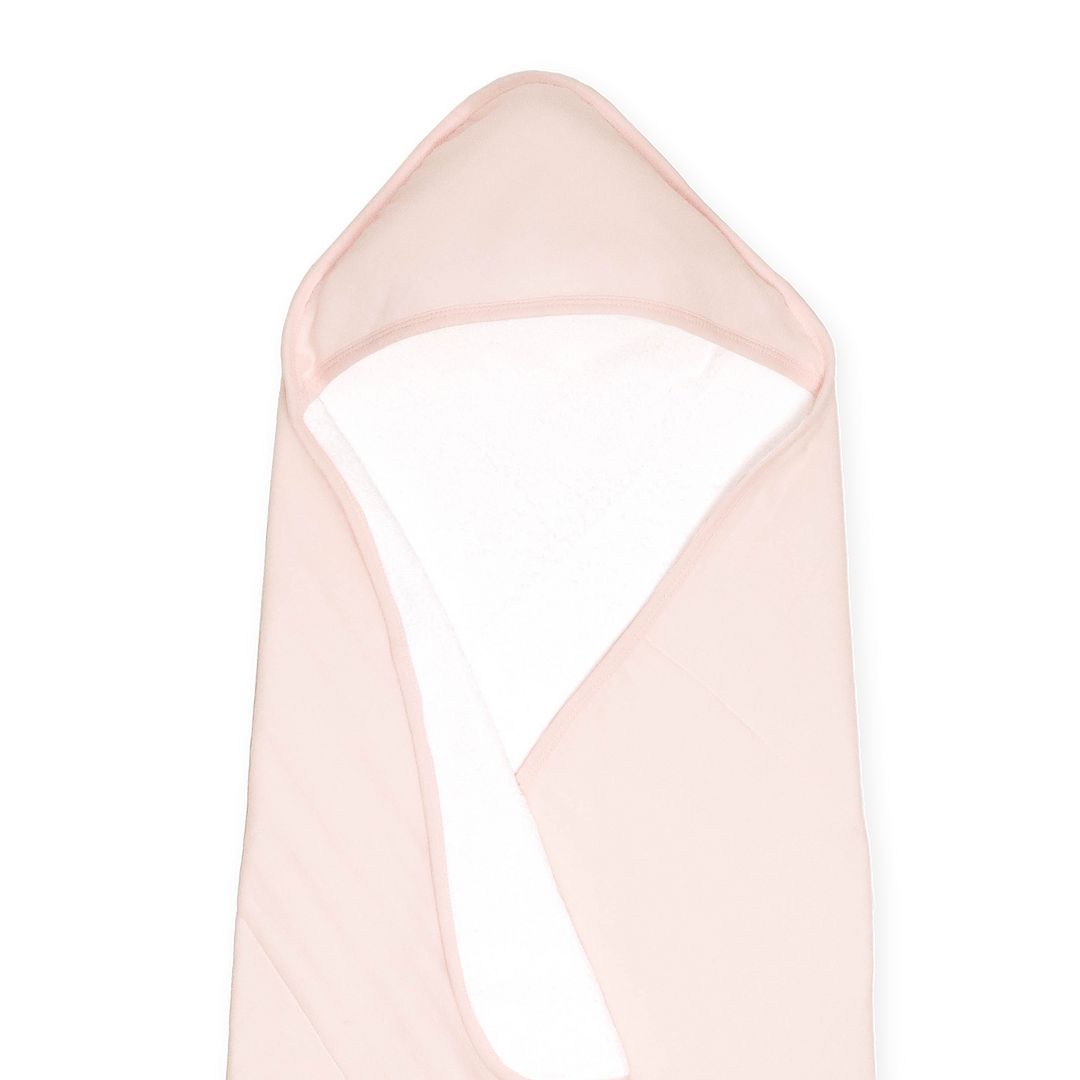Absorbent baby hooded towel from Little Unicorn, Infant Hooded Towel - Light Pink, keeps babies comfy and cozy after bath