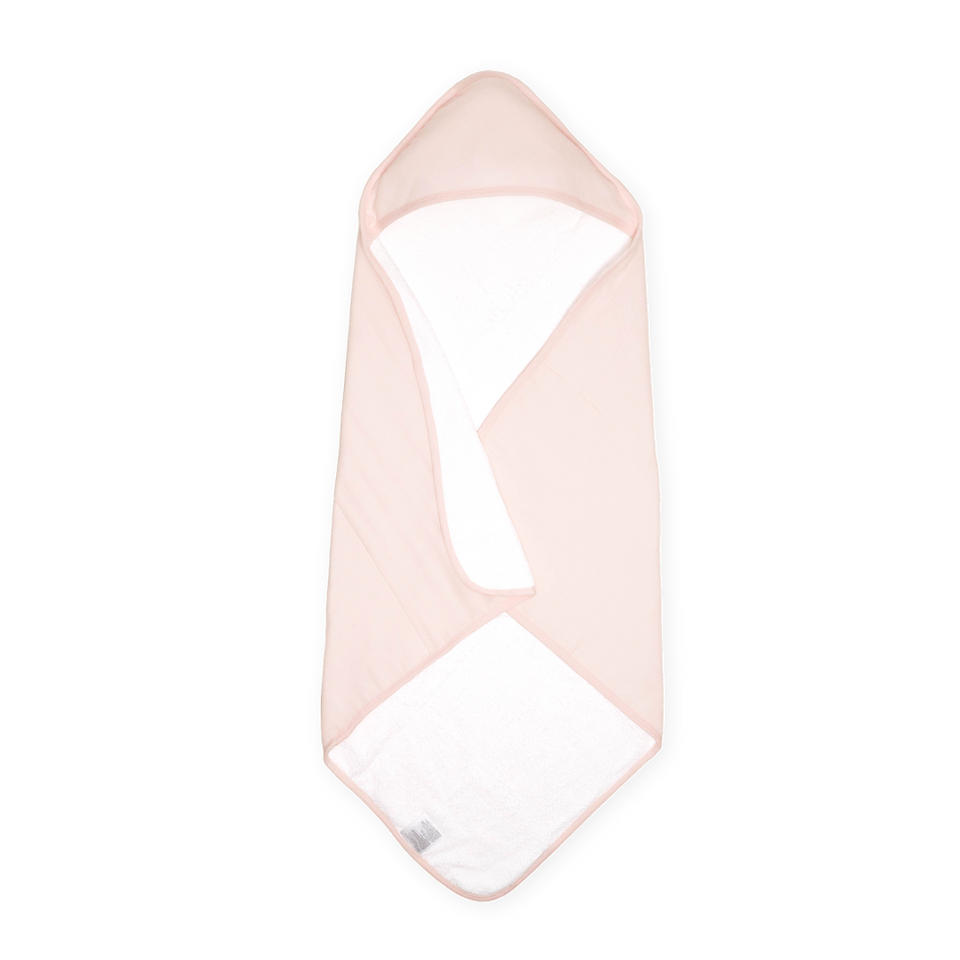 Little Unicorn Infant Hooded Towel - Light Pink in soft pastel pink, gentle baby towels for bath time