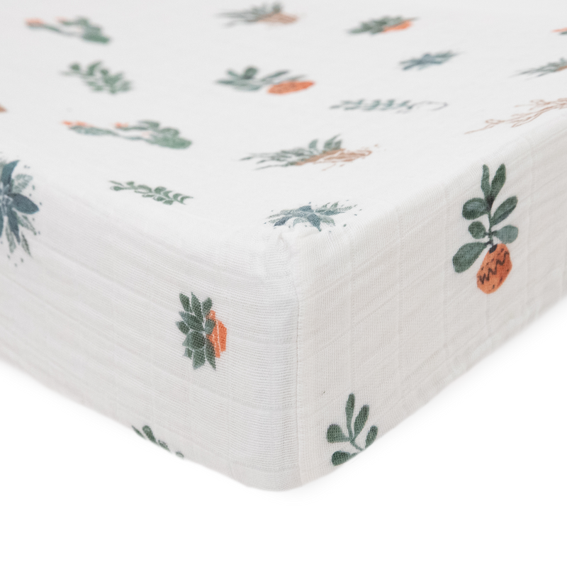 Cotton Muslin Changing Pad Cover by Little Unicorn - Prickle Pots, stylish diaper changing pad cover