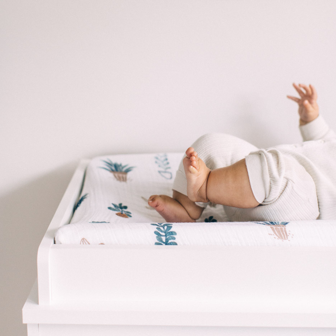 Little Unicorn Prickle Pots Changing Pad Cover, protective cover for portable changing pad