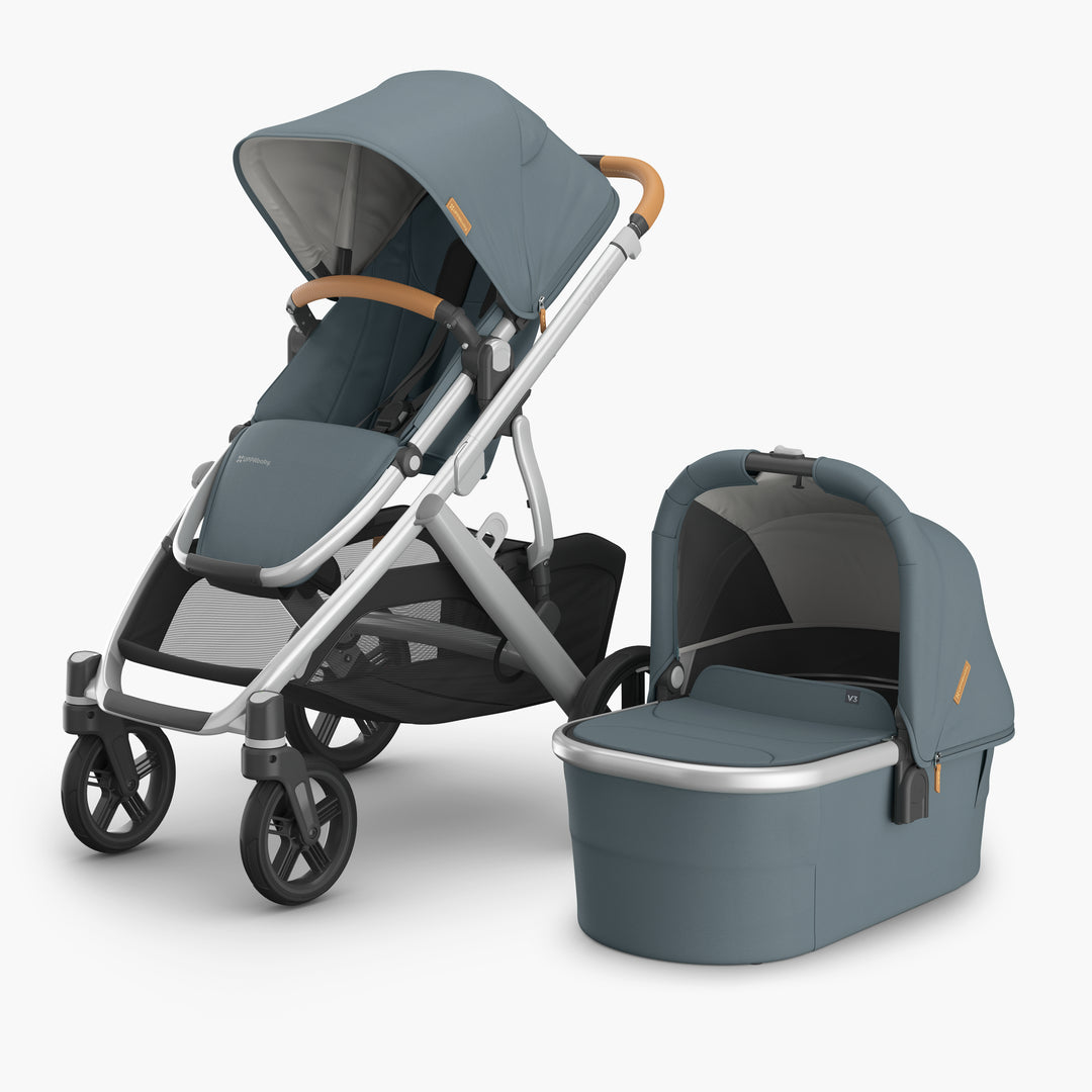 UPPA baby Vista V3 with Bassinet Bundle in Callum blue