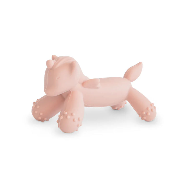 Mushie unicorn teething baby toy with adorable figurine design