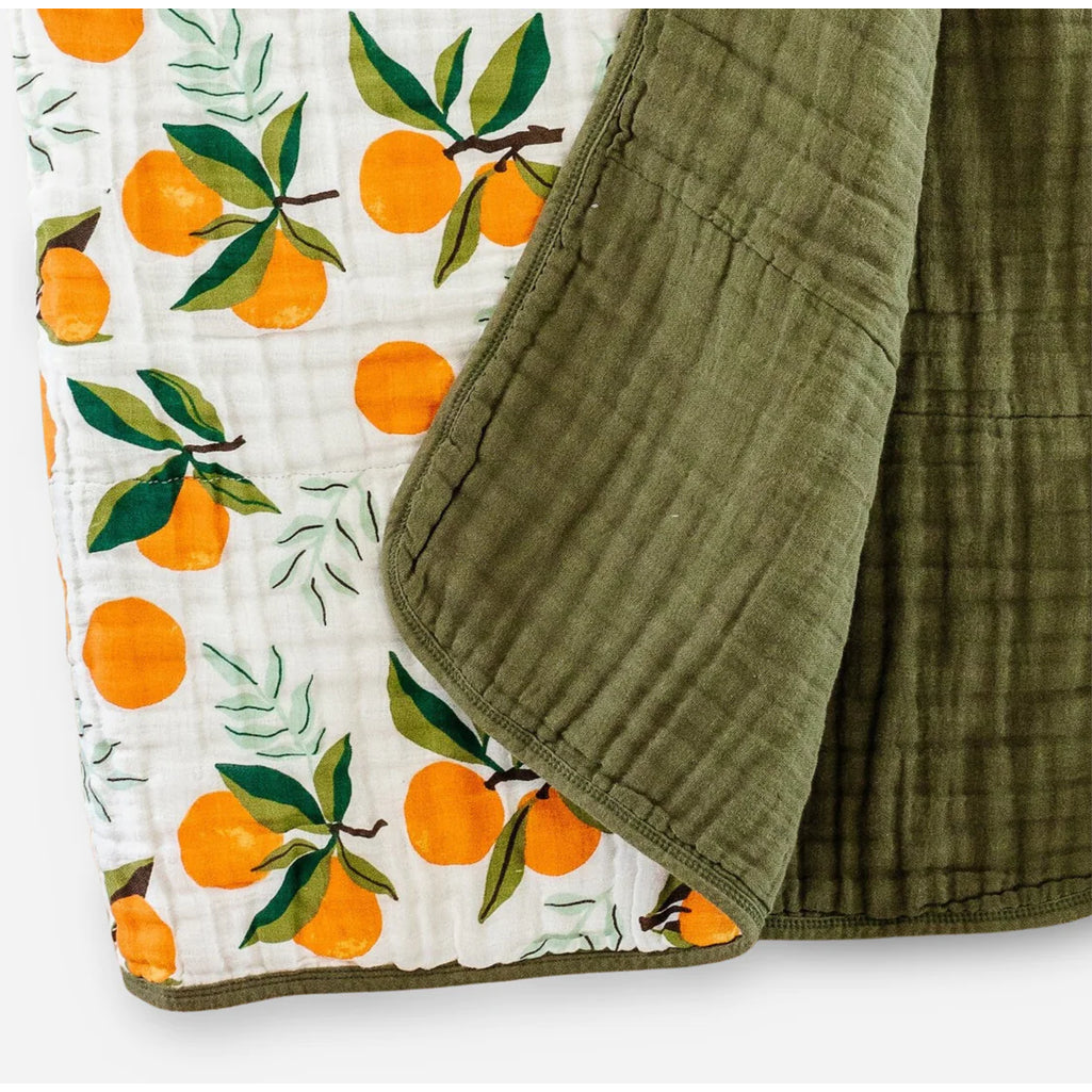 Clementine Kids Fresh Clementines muslin cloth blanket