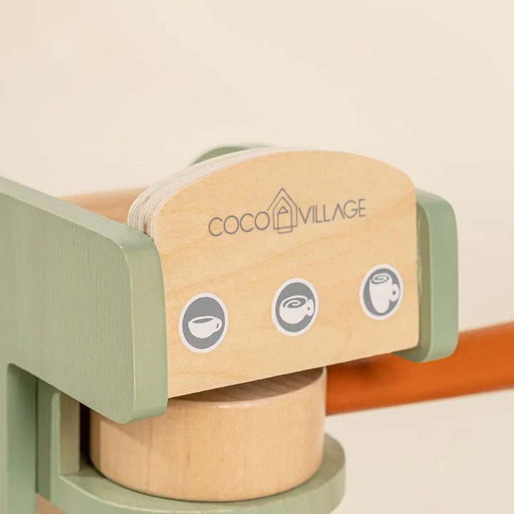 Coco Village kitchen coffee maker wooden toy