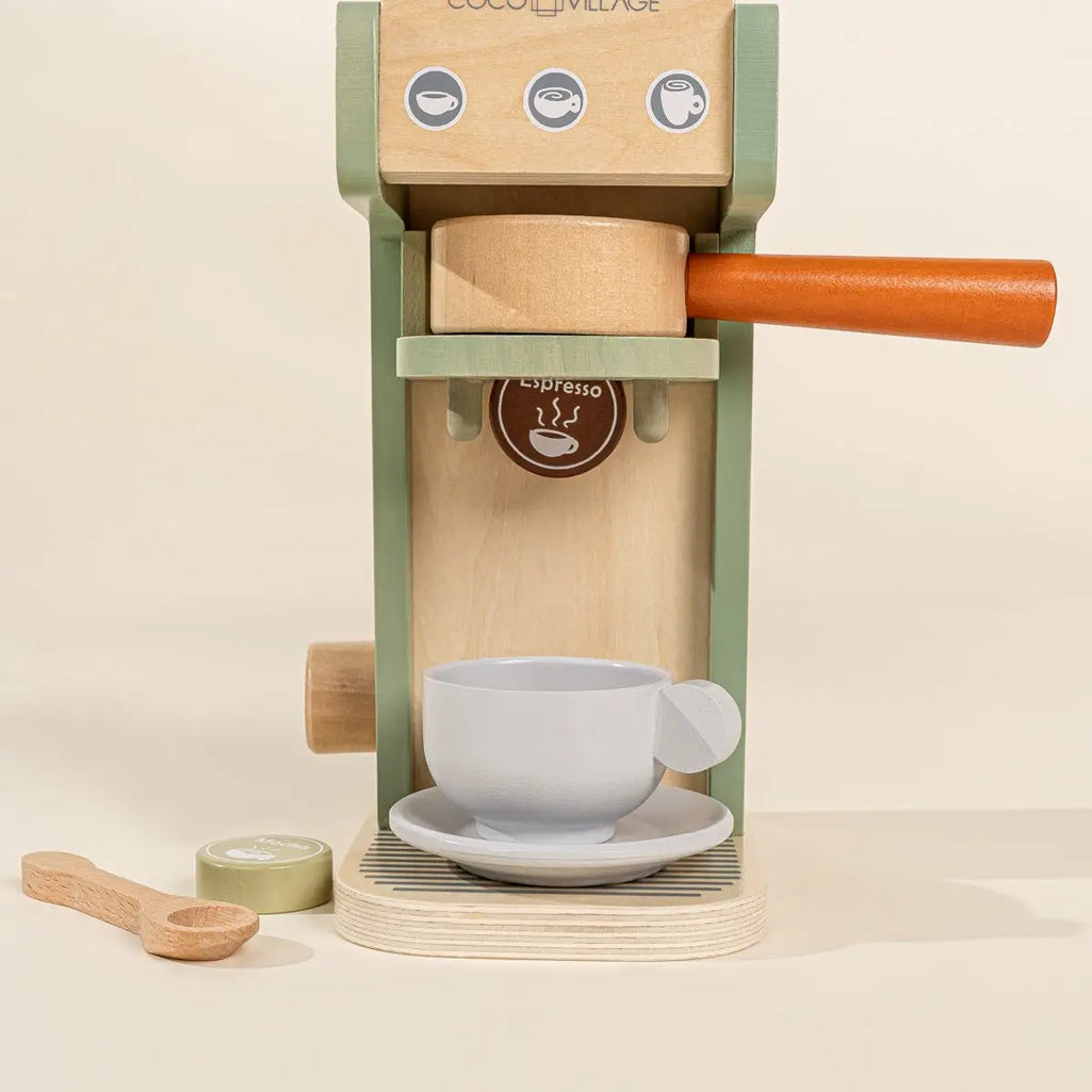 Coco Village wooden play kitchen coffee maker