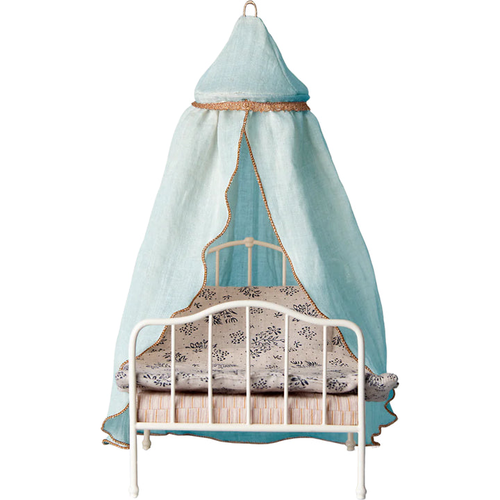 maileg miniature bed canopy mint