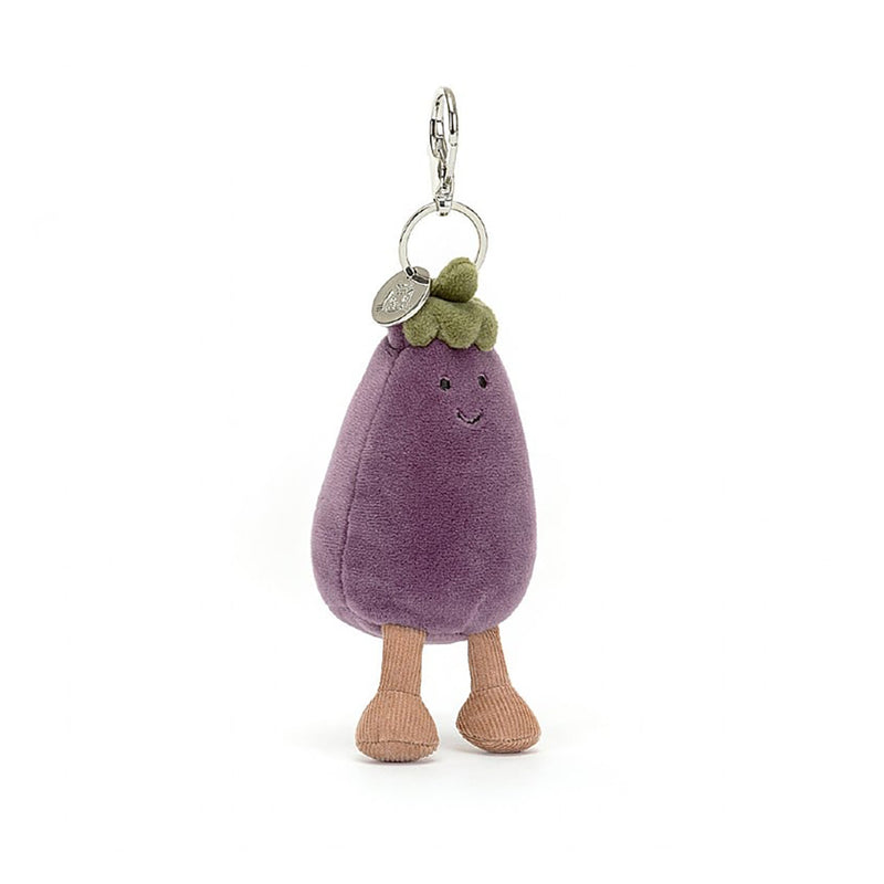 Jellycat eggplant bag charm plushies