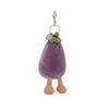 Cute eggplant bag charm by jellycat