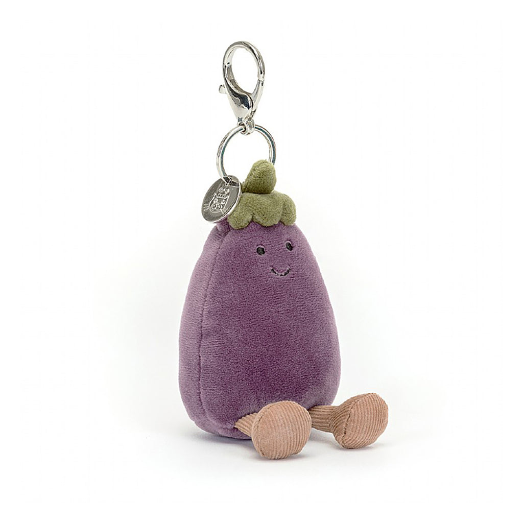 Cute eggplant bag charm plushies by jellycat