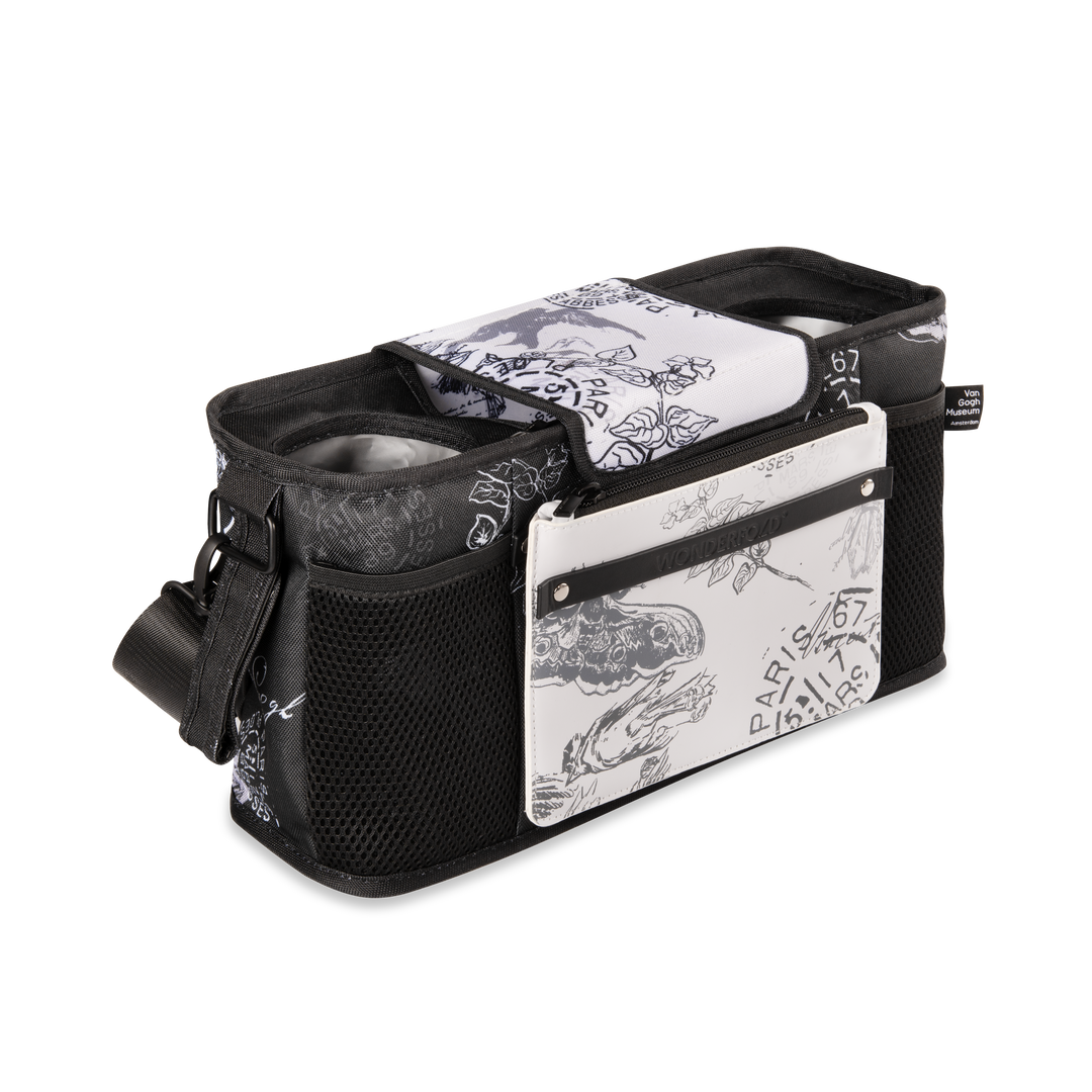 Add artistic flair to your baby wagon stroller with the Wonderfold Parent Console in Van Gogh Sketches.