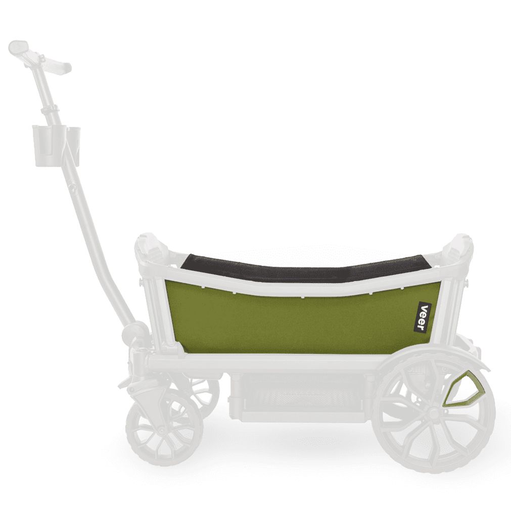 Customize stroller wagons with the Veer Cruiser Custom Sidewall Kit in Savannah White, a stylish stroller accessory for outdoor adventures.