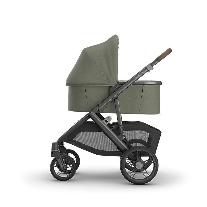 UPPAbaby Vista V3 with Bassinet V3 in Evelyn Meadow Green, stroller bassinet from birth