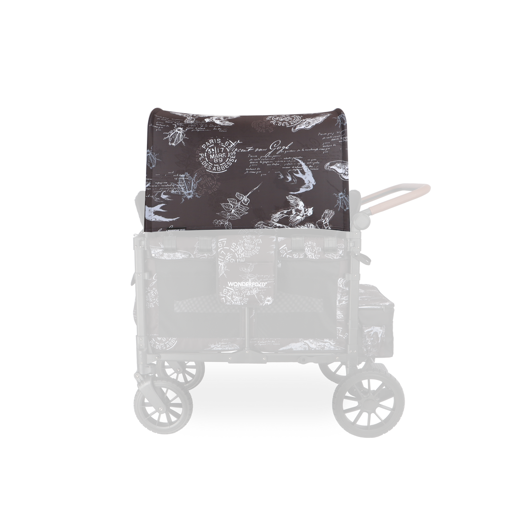 W4 Wonderfold Elite/Luxe Canopy Fabric in Van Gogh Sketches, a beautiful stroller wagon enhancement