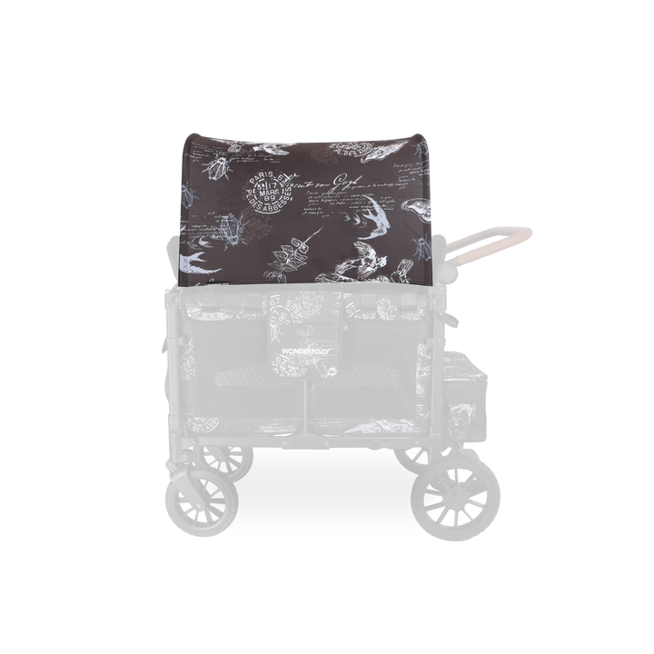 W4 Wonderfold Elite/Luxe Canopy Fabric in Van Gogh Sketches, a beautiful stroller wagon enhancement